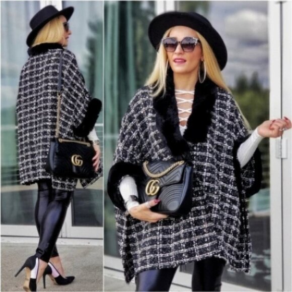 🔥BACK IN STOCK! CHANTELLA Tweed Cape ☆BEST SEL… - Picture 9 of 14